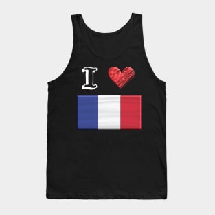 I Love France Frankreich Tank Top